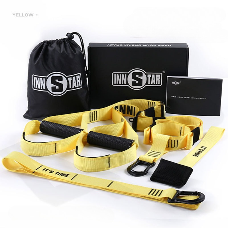 Yoga Fitness Trx - สายรัดออกกำลังกายแบบแขวน Trx สำหรับใช้ในบ้าน อุปกรณ์ฝึกความแข็งแรงด้วยแรงต้าน สายดึงโยคะ สายออกกำลังกายแบบแขวน