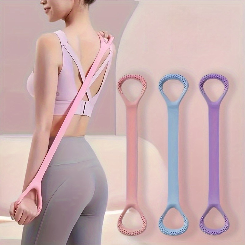 Figure 8 Resistance Band - เข็มขัดแรงดึงซิลิโคนรูปตัว 8 สำหรับการฝึกยืดหลังไหล่, เชือกต้านทานอเนกประสงค์, อุปกรณ์เสริมโยคะ