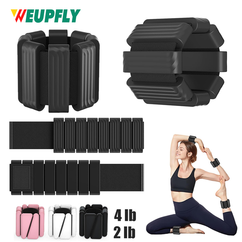 Ankle Weights - 1 คู่ น้ำหนักถ่วงข้อเท้าสำหรับผู้หญิง, น้ำหนักถ่วงข้อมือปรับได้ 2 ปอนด์/4