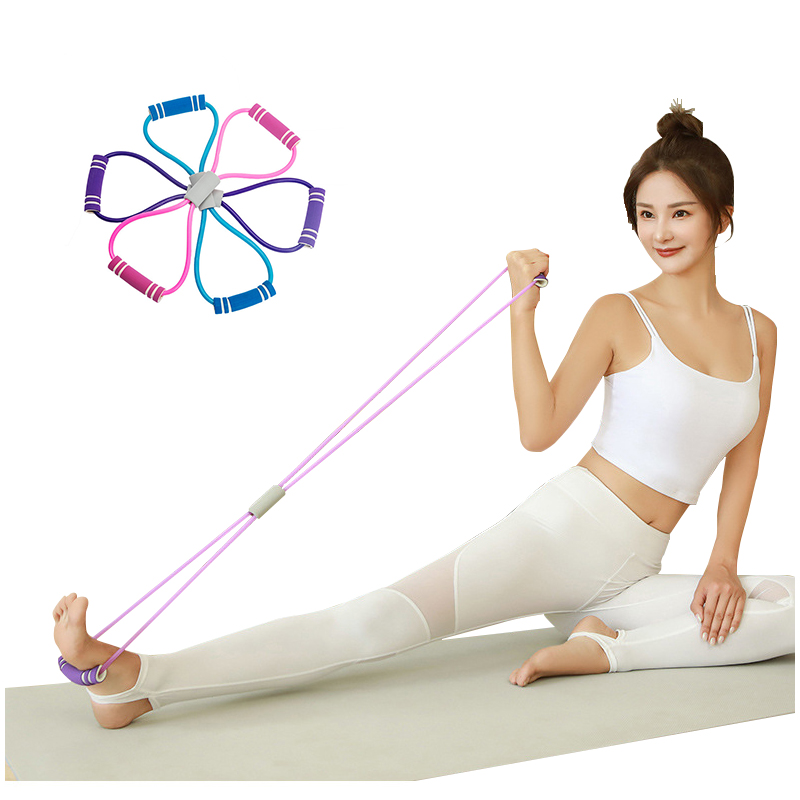 Figure 8 Resistance Band - ฟิตเนสความต้านทานวงโยคะ Gym Fitness Equipment ดึงเชือกรูปที่8 Expander