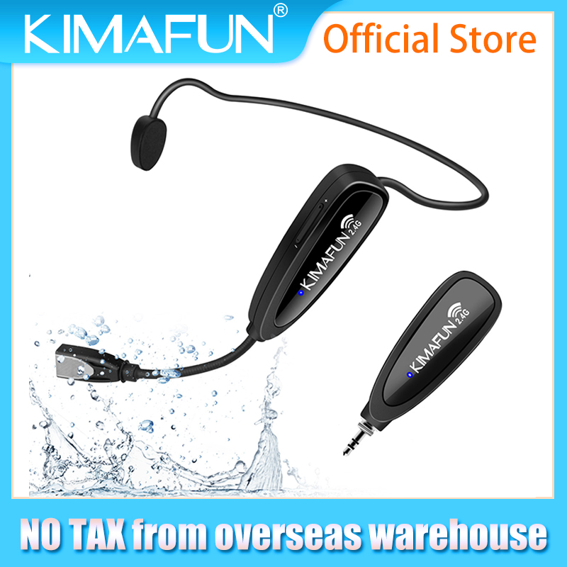 Yoga And Fitness Instructor - KIMAFUN 2.4G ไมโครโฟนไร้สายสำหรับออกกำลังกาย, ไมโครโฟนแบบสวมศีรษะน้ำหนักเบาและกระชับสำหรับแอโรบิก, โยคะ, ครูสอนออกกำลังกาย