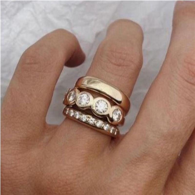 Gymnastics Rings - ORZTOON แฟชั่น 2024 ใหม่เรขาคณิต Inlay Zircon