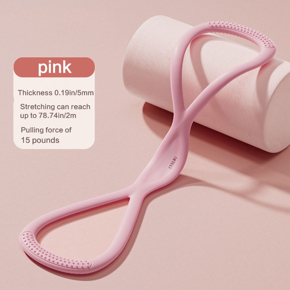 Figure 8 Resistance Band - ยางยืดสำหรับฝึกความแข็งแรงและปรับท่าทาง ออกแบบให้มีแรงต้านในรูปทรงเลข 8 และมีด้ามจับที่กระชับมือและใช้งานได้สะดวก