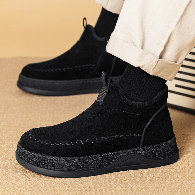 Ankle Weights - รองเท้าบูทผู้ชายสีน้ำตาลล้วน กันลื่น รุ่นฮิตประจำฤดูใบไม้ร่วงปี 2026 รองเท้าลำลองผู้ชาย ใส่ได้ทุกฤดู