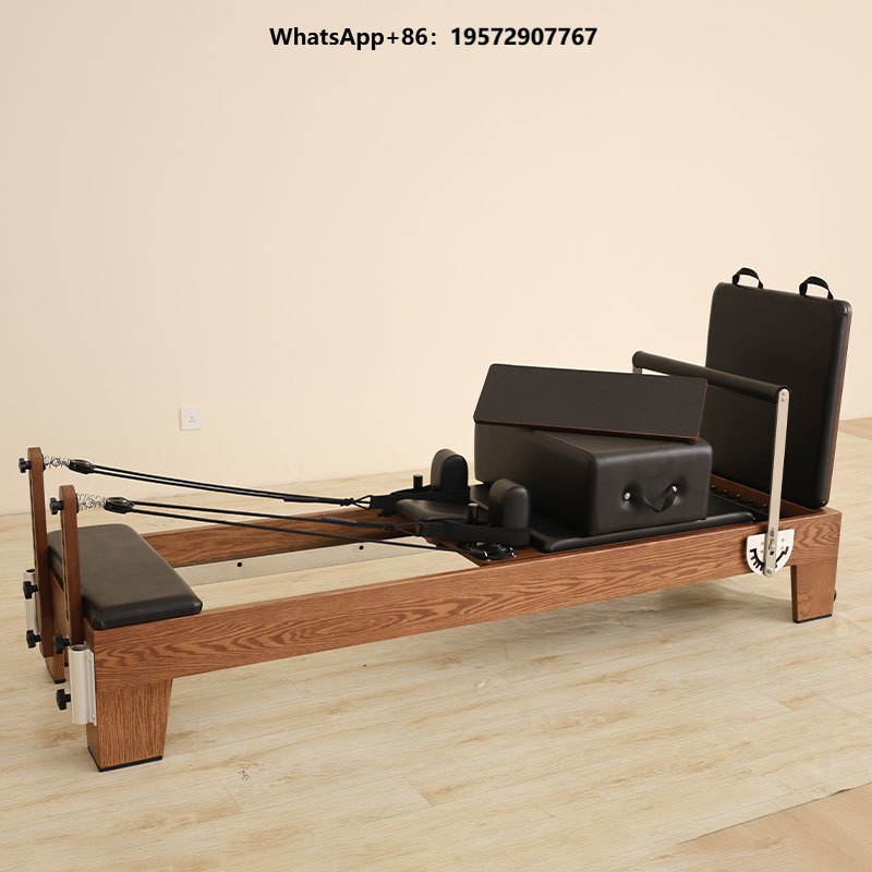 Yoga Fitness Reformer - อุปกรณ์ออกกำลังกายคุณภาพสูงแบบปรับแต่งได้ เครื่องพิลาทิส รีฟอร์มเมอร์ เตียงไม้โอ๊คสำหรับสตูดิโอโยคะ พร้อมจำหน่าย
