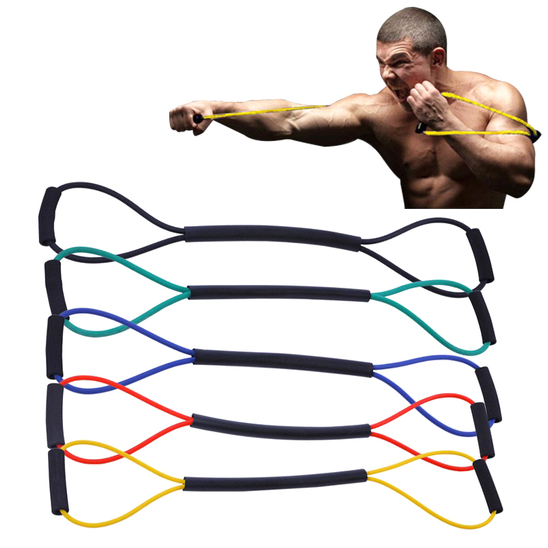 Figure 8 Resistance Band - สายยางยืดรูปเลข 8 แบบใหม่ พร้อมที่จับ สำหรับออกกำลังกาย สายยางยืดต้านแรง