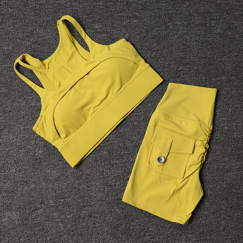 กางเกงขาสั้นออกกําลังกายชุดโยค - Yoga Fitness Kit บทวิจารณ์และราคา