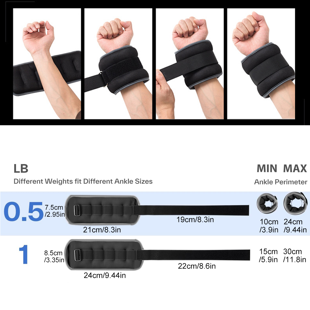 แผ่นถ่วงน้ำหนักข้อเท้าและข้อมื - Ankle Weights บทวิจารณ์และราคา