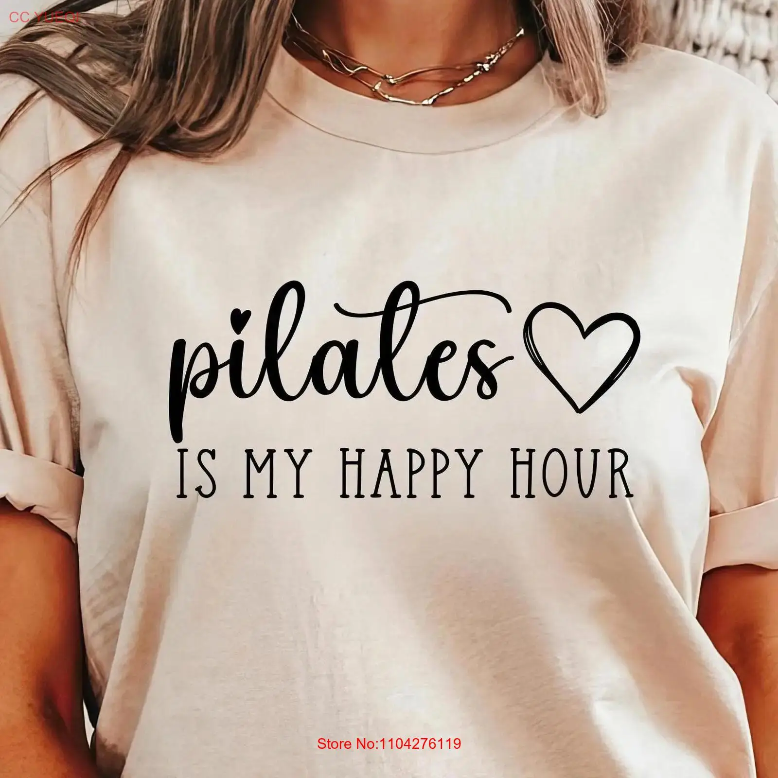 เสื้อยืดพิลาทิส แฮปปี้ ฮอร์ ขอ - Yoga And Fitness Instructor บทวิจารณ์และราคา