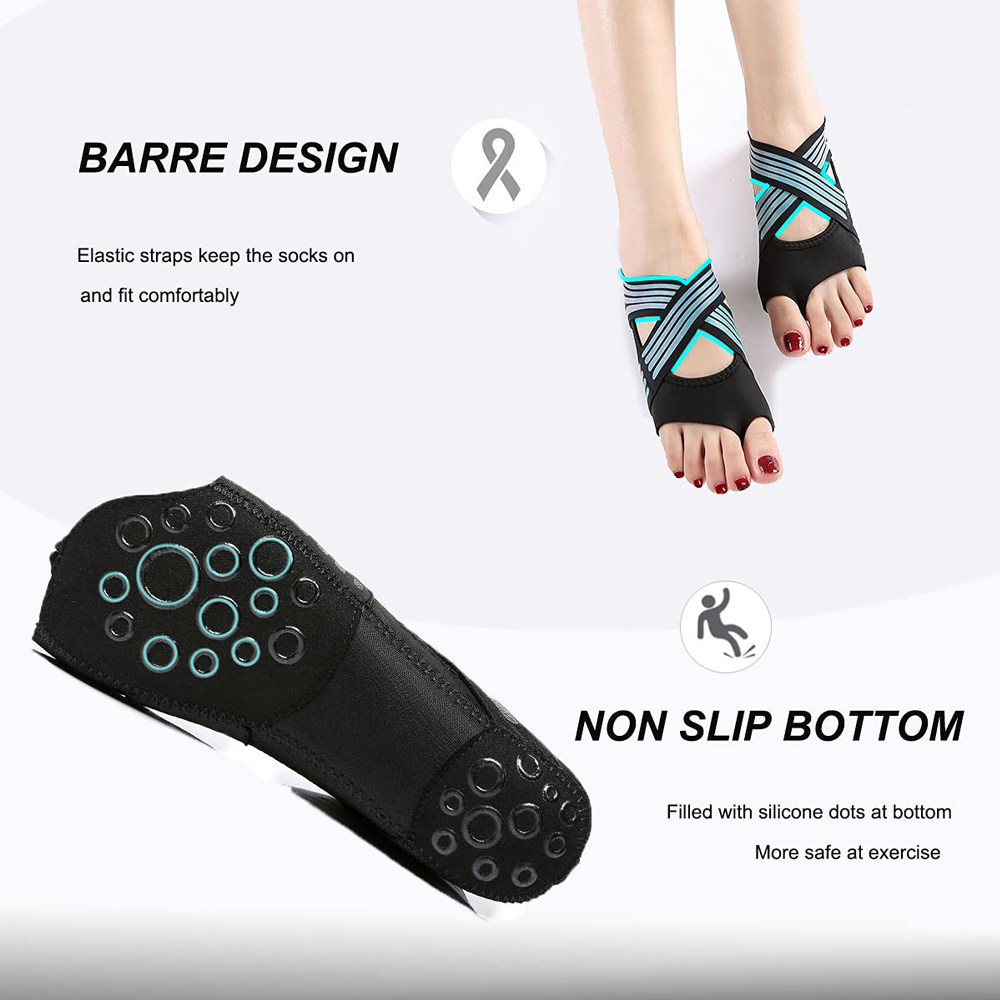 ถุงเท้ากันลื่นแบบไม่มีนิ้วสำหร - Yoga Dance & Fitness Center Llc บทวิจารณ์และราคา