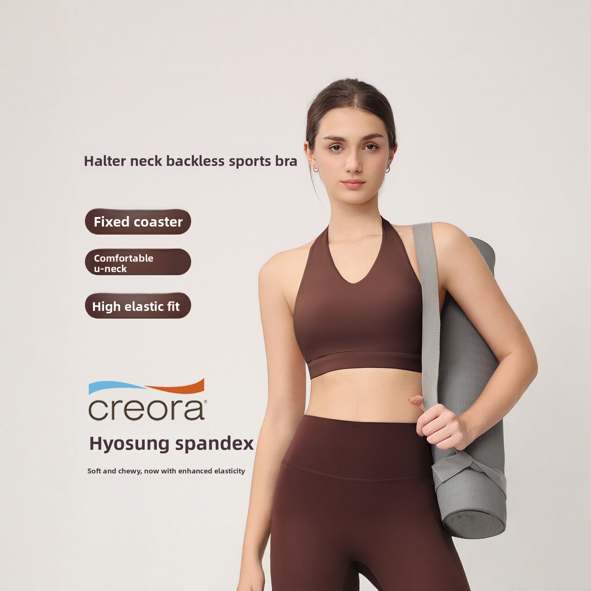 สปอร์ตบราแบบฮอลเตอร์สำหรับผู้ห - Yoga Fitness Tapis บทวิจารณ์และราคา