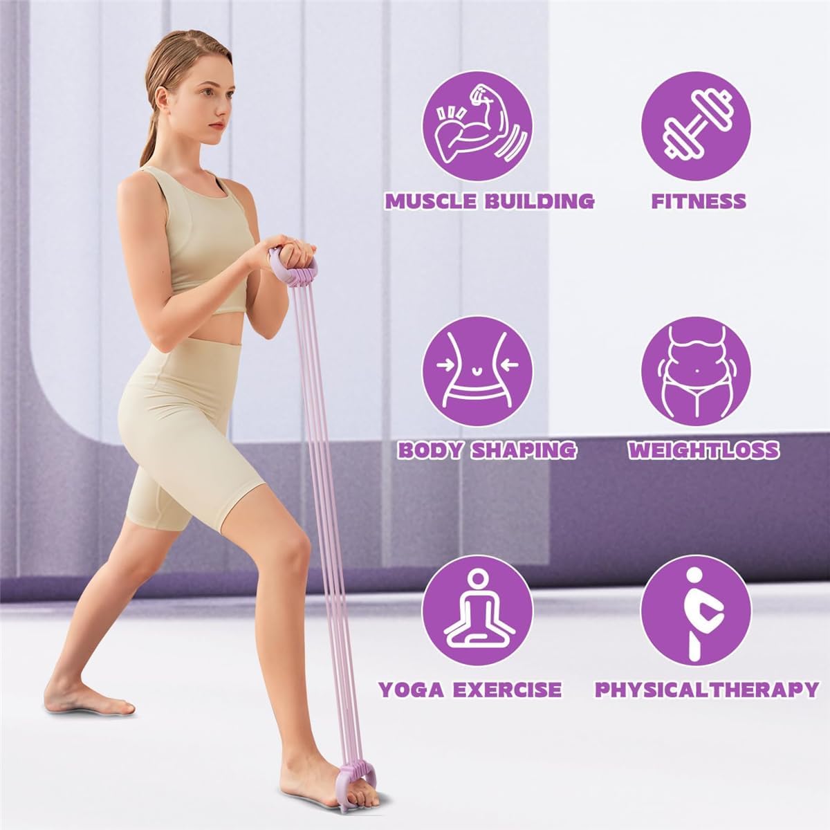 ยางยืดรูปเลข 8 สำหรับผู้หญิงแล - Figure 8 Resistance Band บทวิจารณ์และราคา