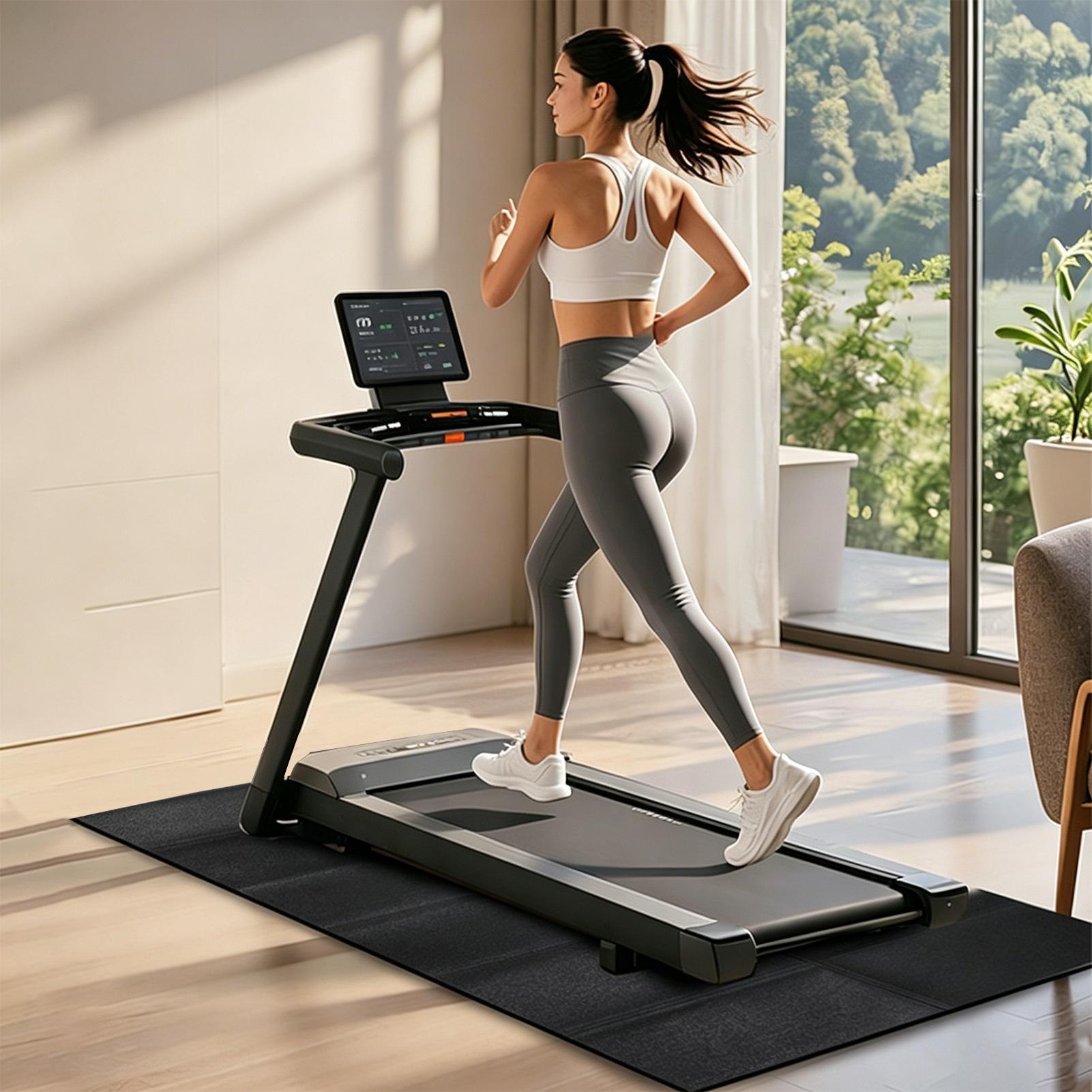 แผ่นรองพื้นลู่วิ่งไฟฟ้ากันลื่น - Gym Floor Mats บทวิจารณ์และราคา
