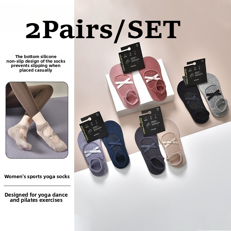 2 คู่ผ้าฝ้ายระบายอากาศดูดซับเห - Yoga Fitness Kit บทวิจารณ์และราคา