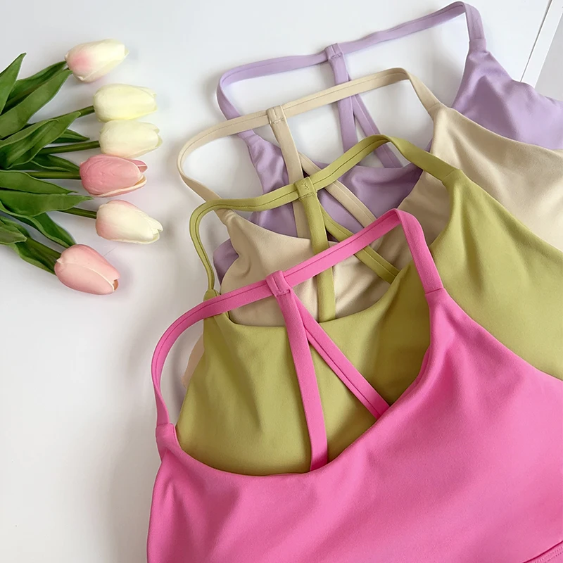 สีทึบฟิตเนสผู้หญิงสปอร์ตบรา ยิ - Yoga Fitness Tapis บทวิจารณ์และราคา